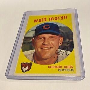 Walt Moryn 1959 Topps Baseball Card # 488 Chicago Cubs Vintage Collectible